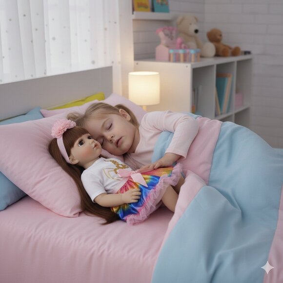 55 cm Babylistic Soft Silicone Vinyl Talking Reborn Doll very realistic hair eye - Picture 7 of 7